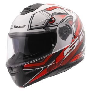 Capacete LS2 Strobe II FF908 Xdron white red