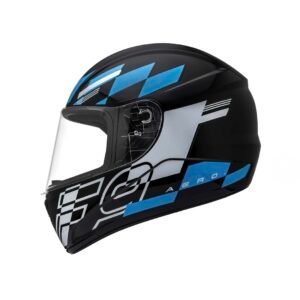 Capacete Fly F9 HG Aero preto e azul
