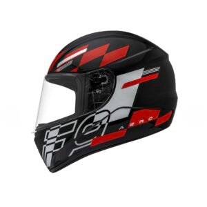 Capacete Fly F9 HG Aero preto e vermelho