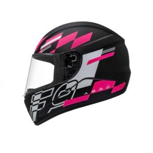Capacete Fly F9 HG Aero preto e pink