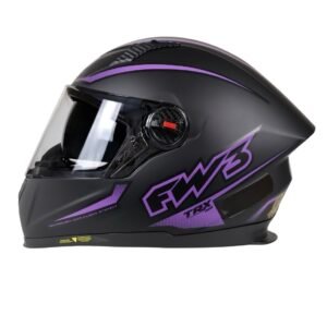 Capacete FW3 TRX Air preto e lilás