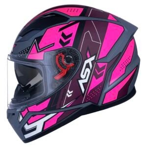 Capacete ASX City SV Diagon cinza fosco rosa e roxo